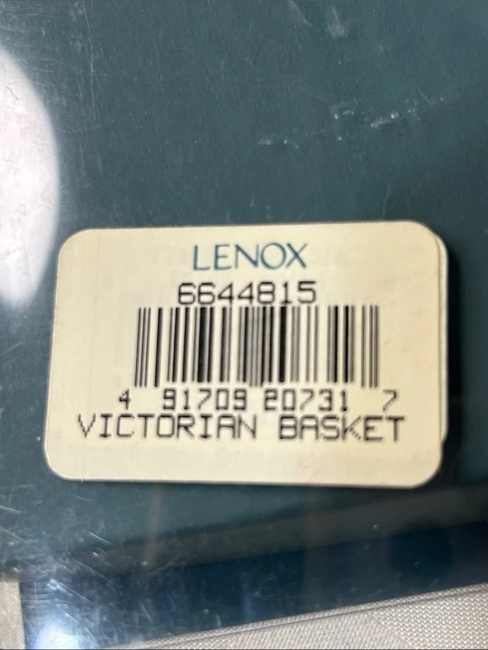 Lenox White Porcelain Basket Ornament with Red Poinsettia and Multi-Color Fruit